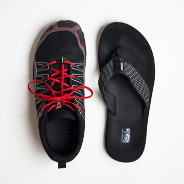 Inov8 shoes and teva sandals